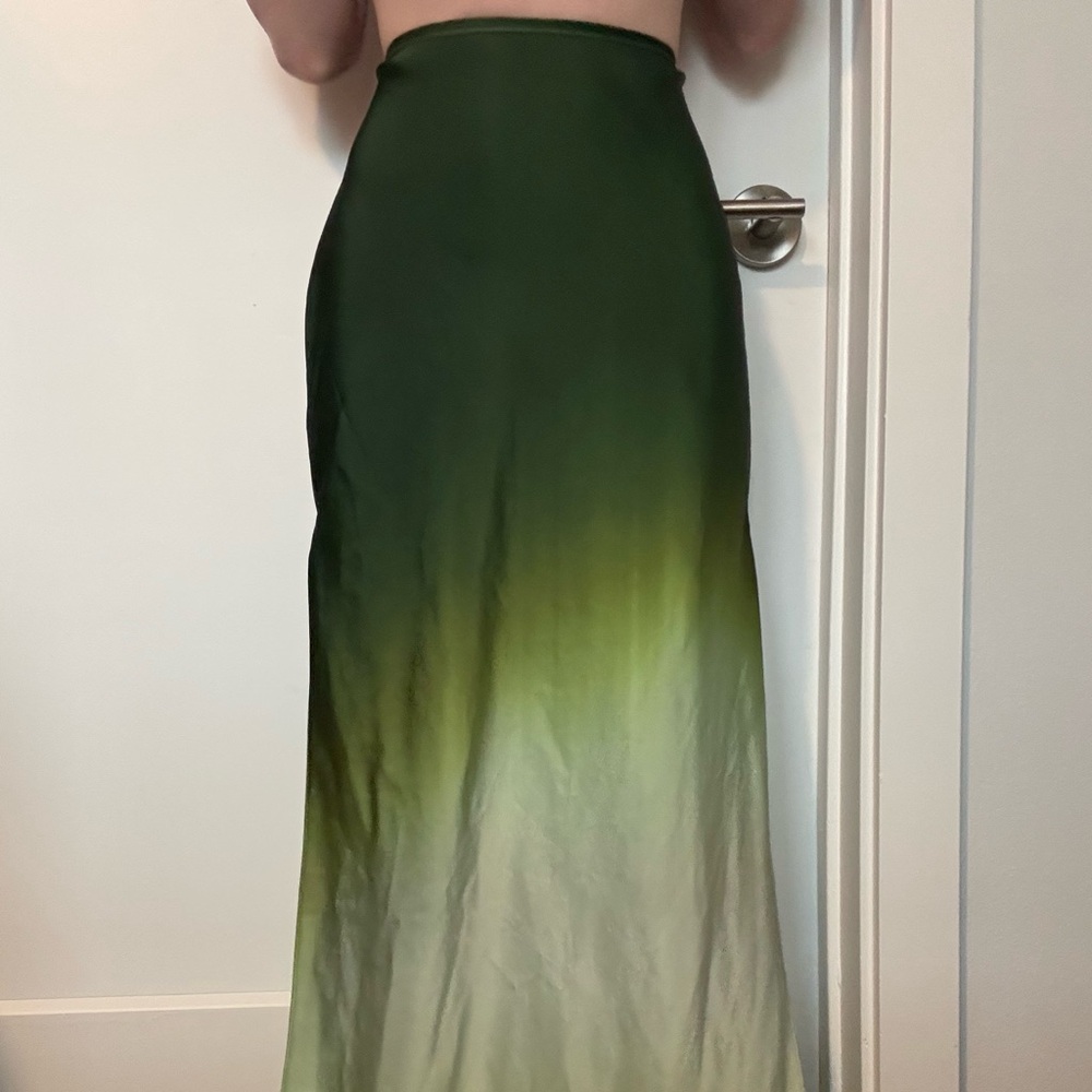 Rat and Boa Elegant Green Ombre Skirt